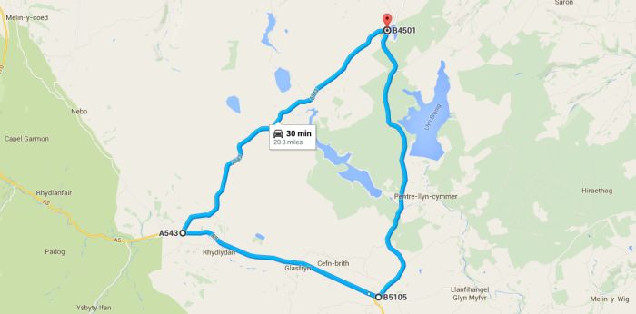 The Evo Triangle route map