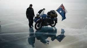 Video of the week: Racing around the world's deepest frozen lake on Ural motorcycles