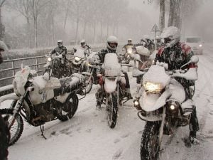 Winter motorcycling gloves