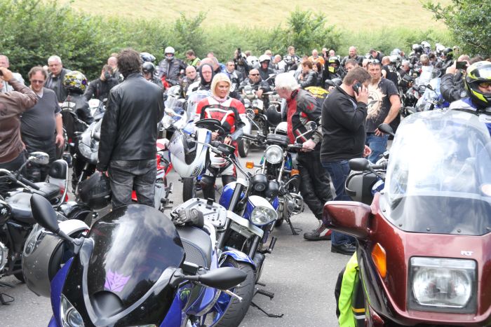 A group of bikers