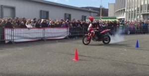 Honda Africa Twin stunt video