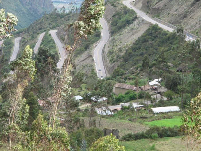 Mountain roads in the Andes