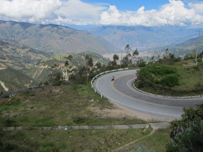 Twisty roads in the Andes