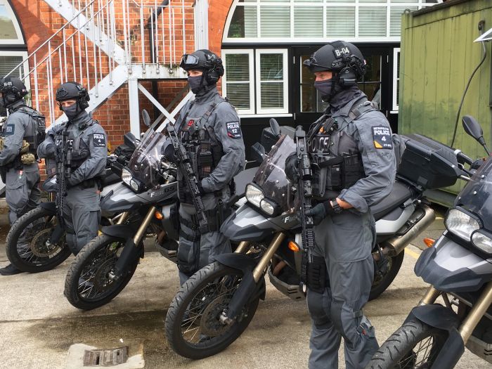 Armed police on BMW F800GS