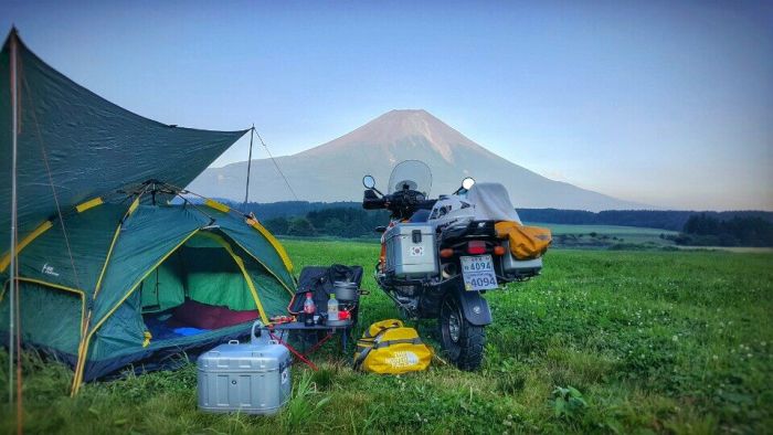 Motorcycle camping in Japan
