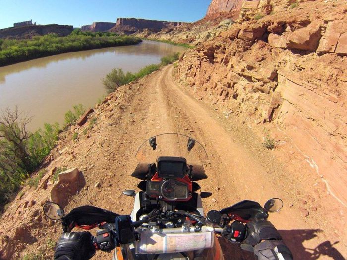 Riding White Rim Road in Canyonlands, Utah