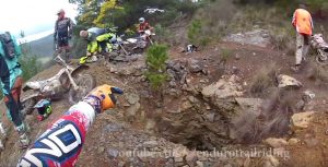 Watch: KTM rider falls into mine shaft