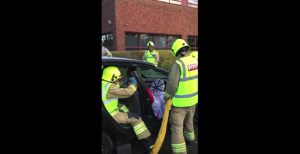 Watch: Fire crew’s mannequin challenge shows the dangers of using a mobile while driving