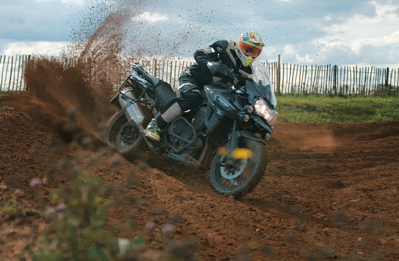 Martin Craven rides Triumph Tiger Explorer XCa challenging motocross track