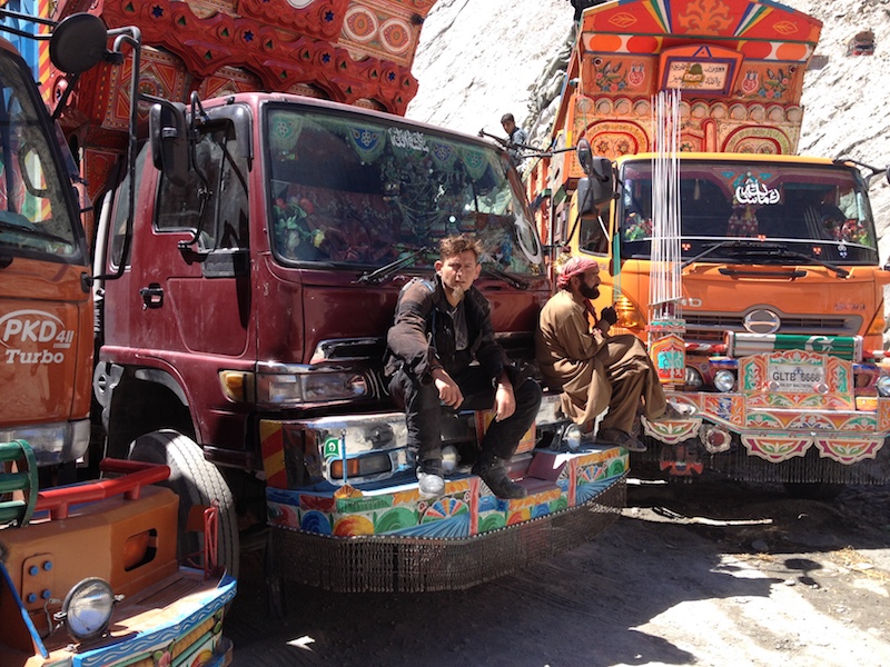 Dan Skeats on a bus