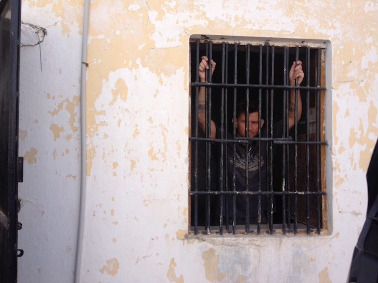 Dan Skeats behind prison bars