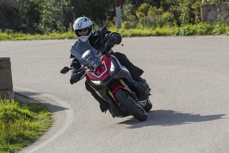 riding a honda motorcycle