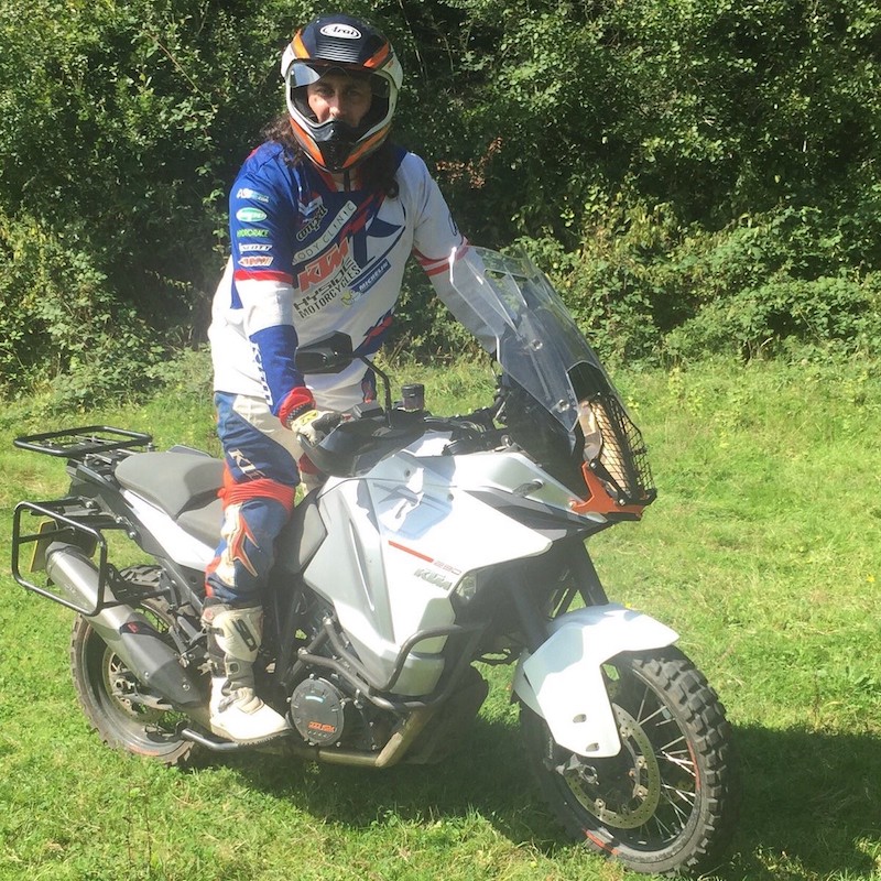 British comedian riding a KTM 1290 Super Adventure