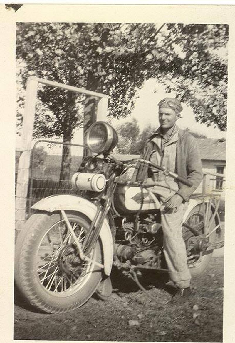 Old family motorcycle photo