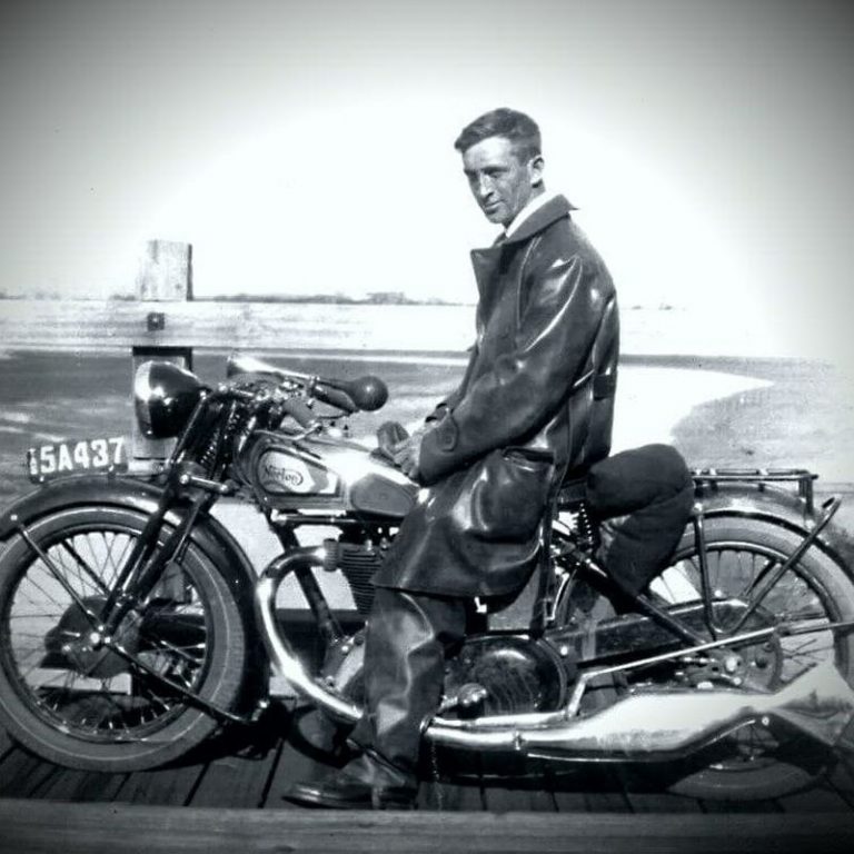 Grandfather on motorcycle