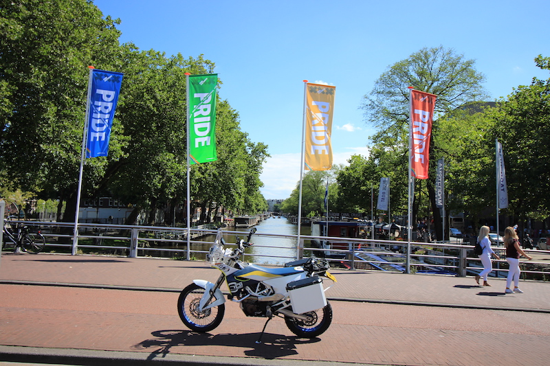 Husqvarna 701 at Pride festival