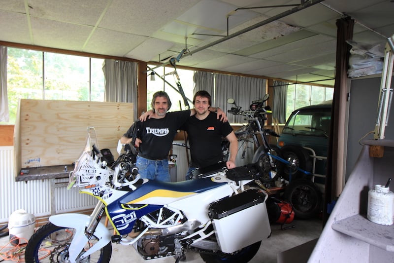 Mike and Aad with the Husqvarna 701 Nomad Adventure