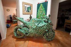 Wrapped up motorcycle Christmas
