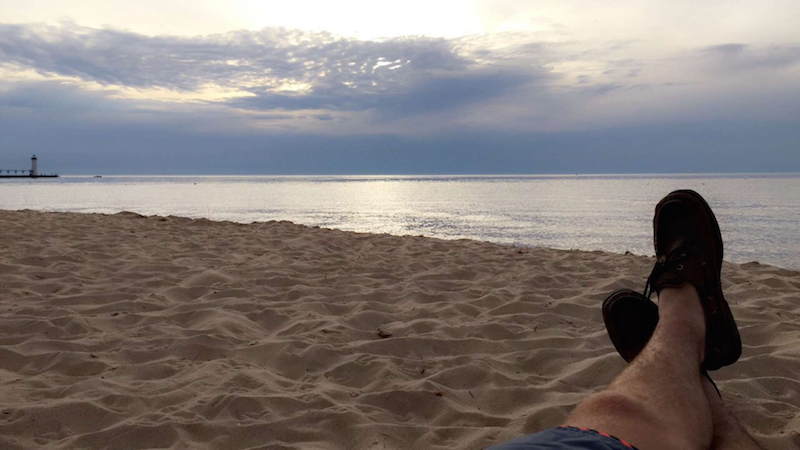 Chilling out on a beach