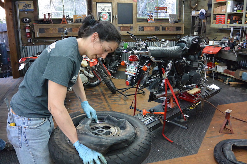 Danell Lynn in the garage