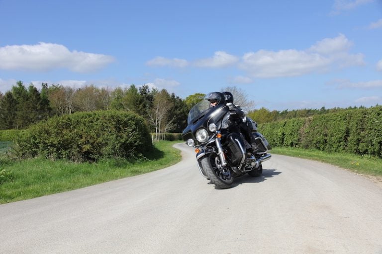 Harley Davidson Ultra LTD with a pillion