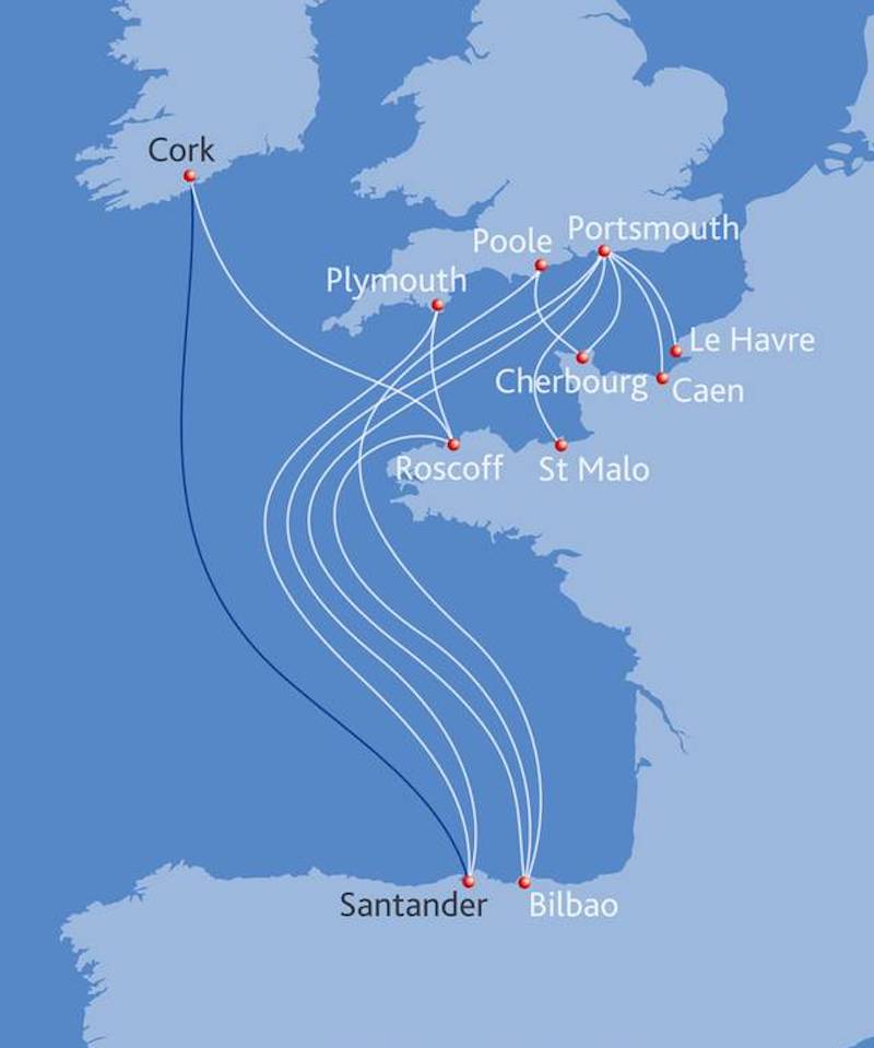 Brittany Ferries Ireland to Spain Ferry route
