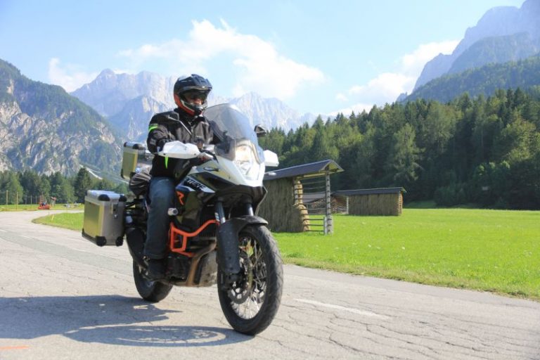Motorcyclist Dolomites