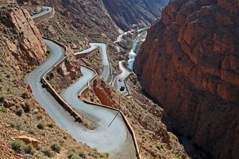 Dadés Gorge road in Morocco