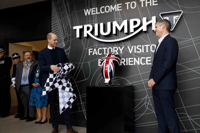 Prince WIlliam opens Triumph visitor experience centre