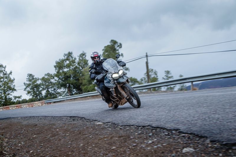 Triumph Tiger 800 on road