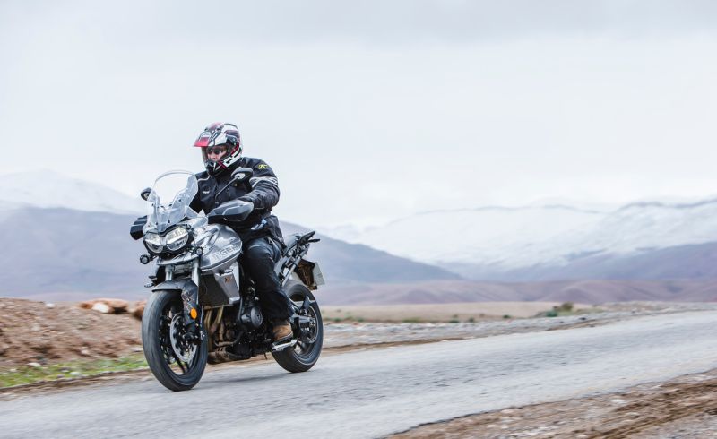 Triumph Tiger 800 on road