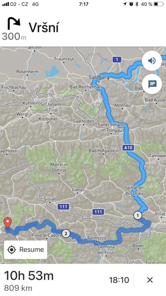 alpine passes screenshot map view