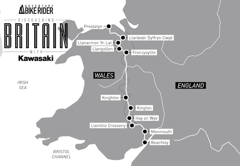 ABR and Kawasaki Offas Dyke Route Map
