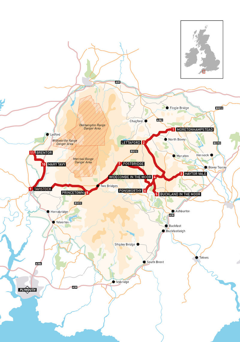 Dartmoor Motorcycle Route Map