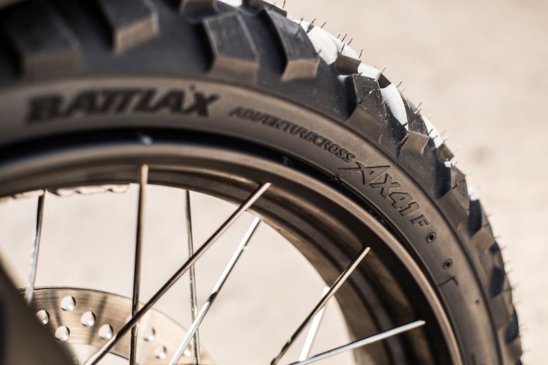 Close up image of Bridgestone Adventurecross tyres
