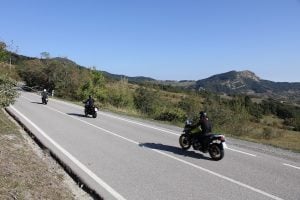 Motorcyclists on the Futa Pass