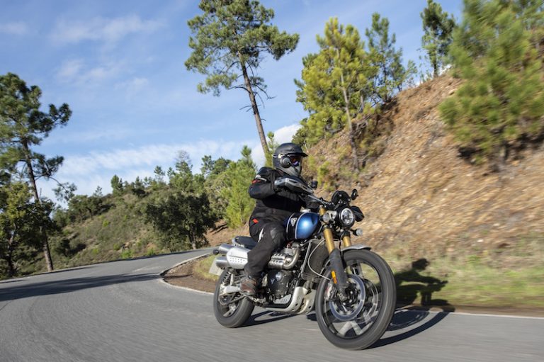 Triumph Scrambler 1200 on road