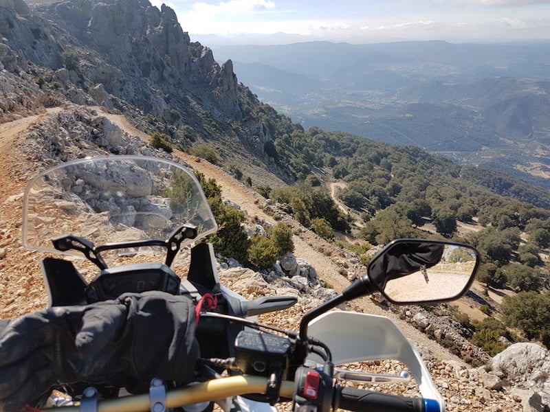 Supramonte as viewed from a motorcycle