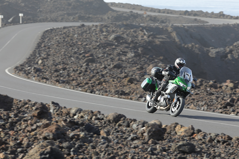 Kawasaki Versys 1000 SE on roads in Lanzarote