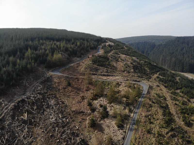 Motorcycle route in Wales