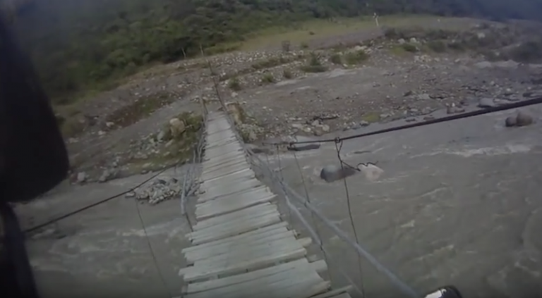 Motorcycle bridge crossing