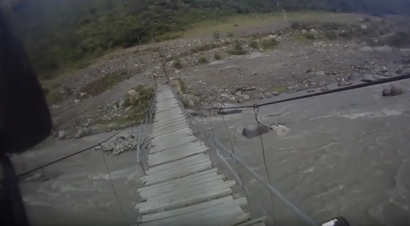 Motorcycle bridge crossing