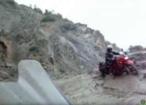 Motorcycle mudslide
