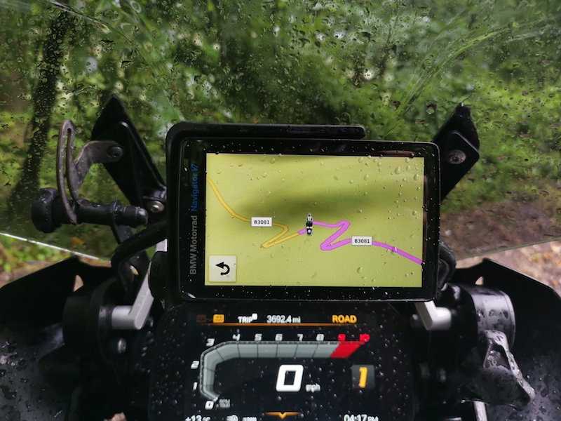 Motorcycle route in England