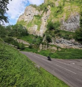 Motorcycle route in England