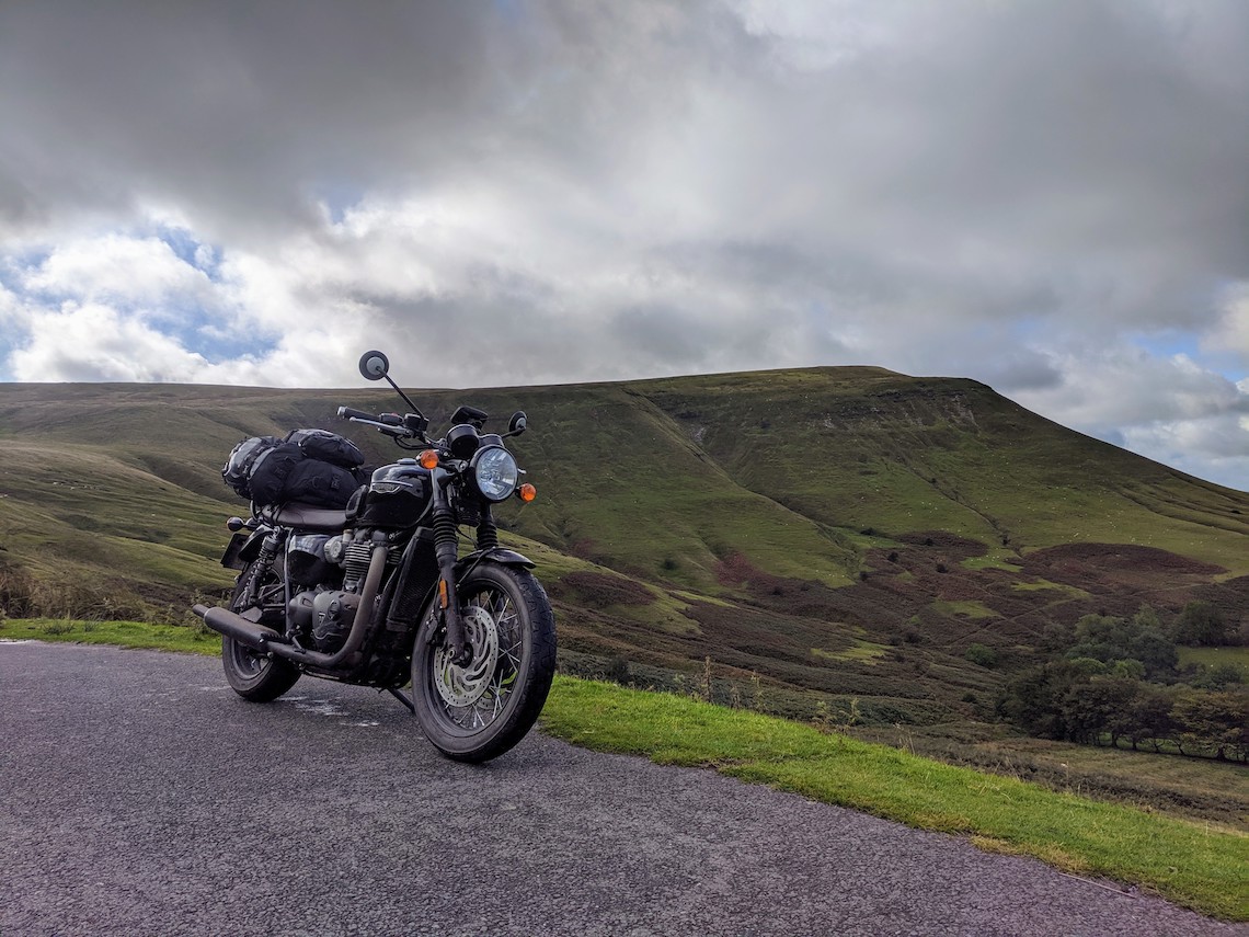Motorcycle route through the Brecon Beacons