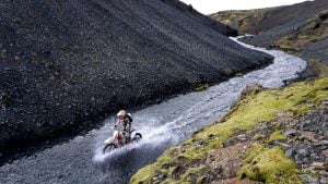 Motorcycle trails in Iceland