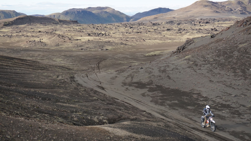 Motorcycle trails in Iceland