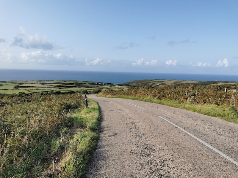 motorcycle route in Cornwall