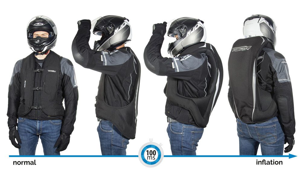 Helite Turtle 2 airbag vest Adventure Bike Rider